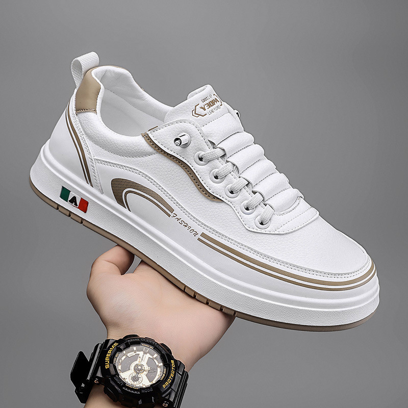 帕拉鞋男款2025秋季新款男士百搭运动休闲板鞋软底轻便时尚小白鞋