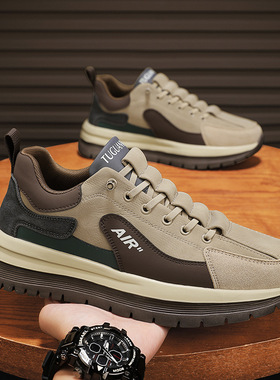 帕拉鞋男款2025新款头层牛皮软底运动休闲鞋秋季防滑透气跑步鞋子