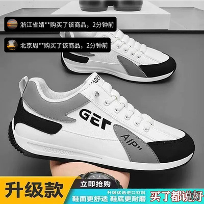 帕拉鞋男款2025新款官方旗舰店正品男士阿甘鞋真皮休闲鞋运动板鞋
