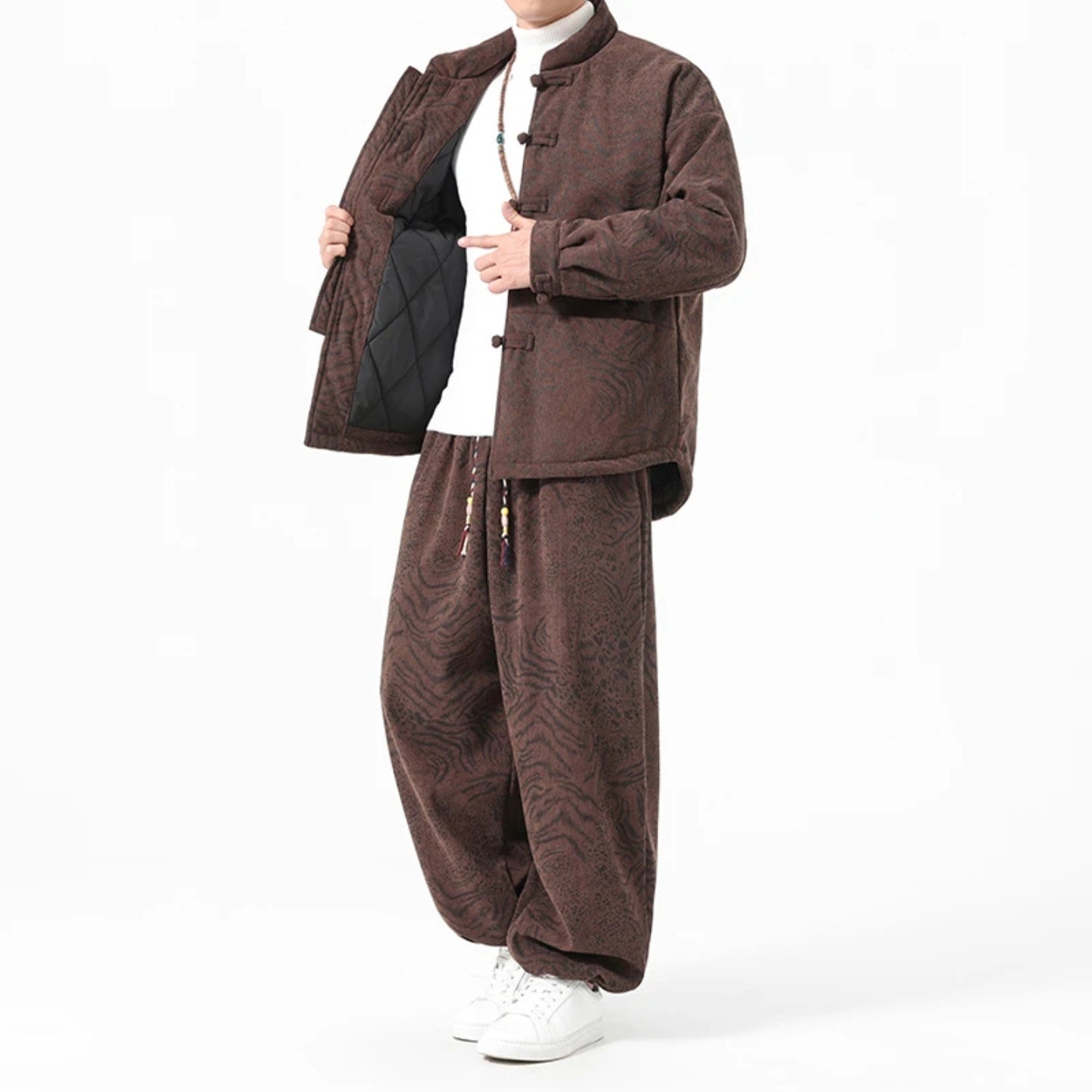 天骏百货男装冬季加厚保暖两件套中国风棉服中式唐装男士棉衣套装,男装,唐装,淘宝优惠券,粉丝福利购,淘宝优惠卷