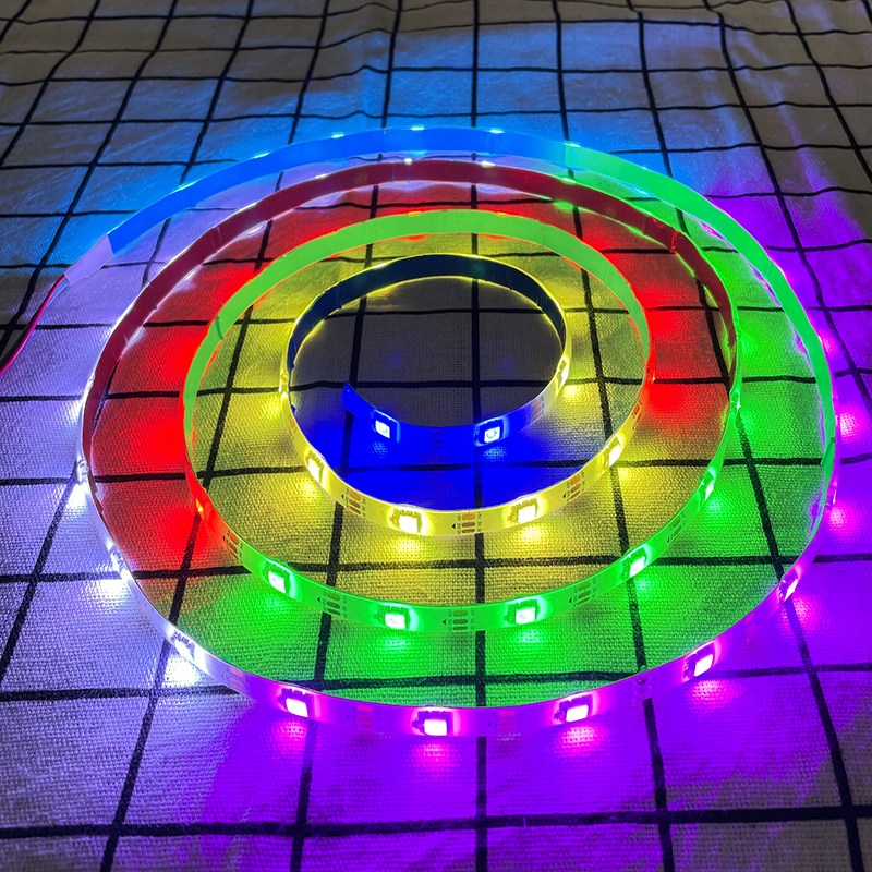 led幻彩灯带全彩流水闪光跑马灯