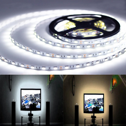 LED灯带USB接口白暖光电视背景氛围灯条5v充电宝移动电源装饰灯带