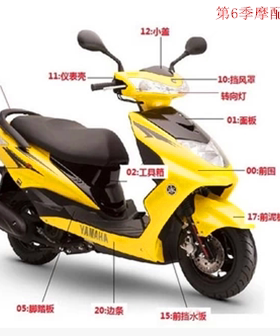 迅鹰外壳电动踏板车塑件配件新日/雅迪/小鸟聚英佳鹰车壳大灯装饰