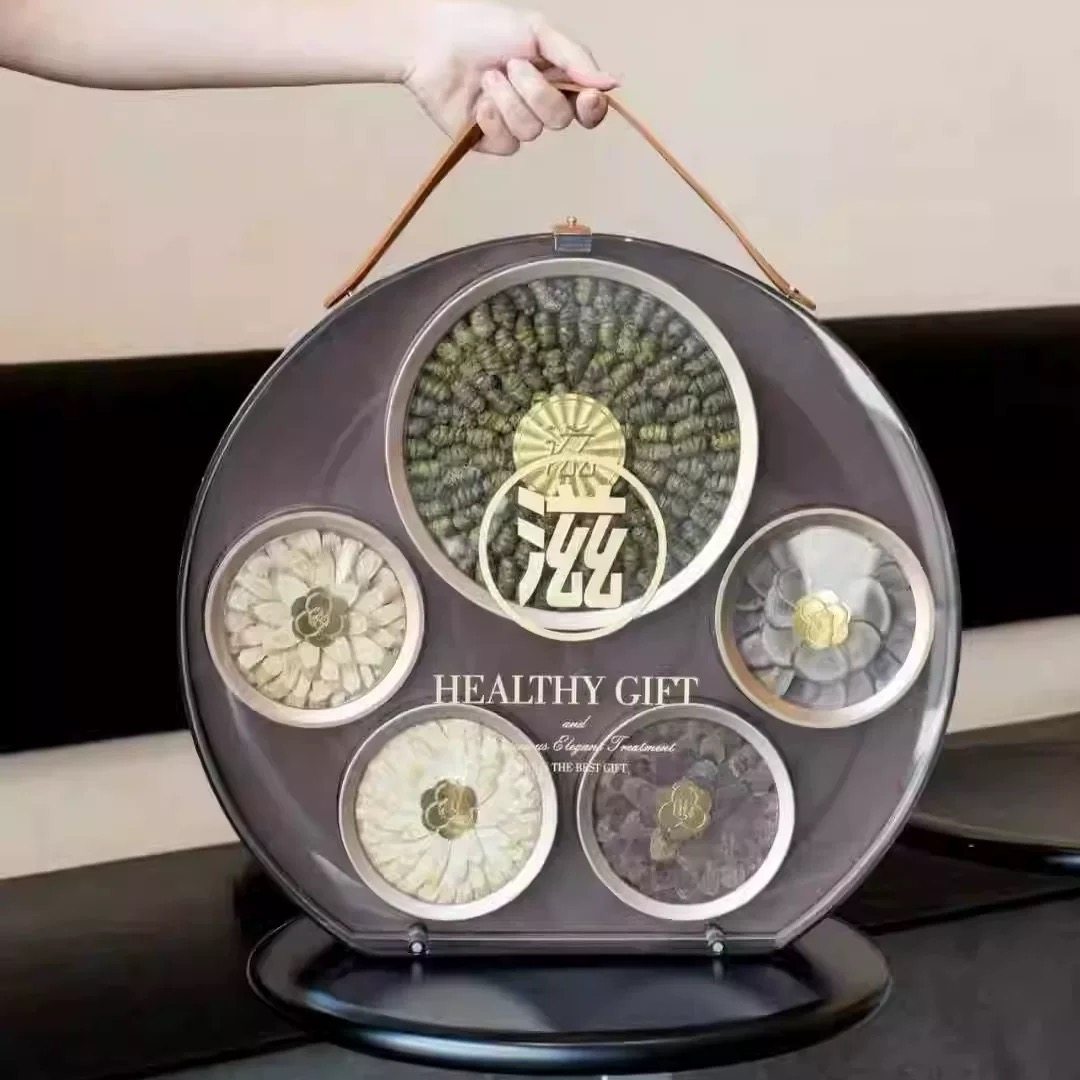 相伴好礼高档手提亚克力开窗五拼礼品盒空盒石斛红参六拼包装盒,包装,礼品盒,淘宝优惠券,粉丝福利购,淘宝优惠卷