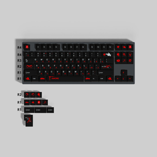 梦键键帽小配列适配常规87键及以下配列机械键盘帽性价比男生女生