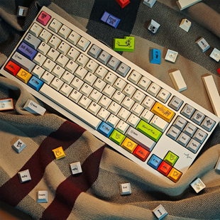 梦键橡皮管键帽经典复古风格PBT热升华143键大全套机械键盘键帽