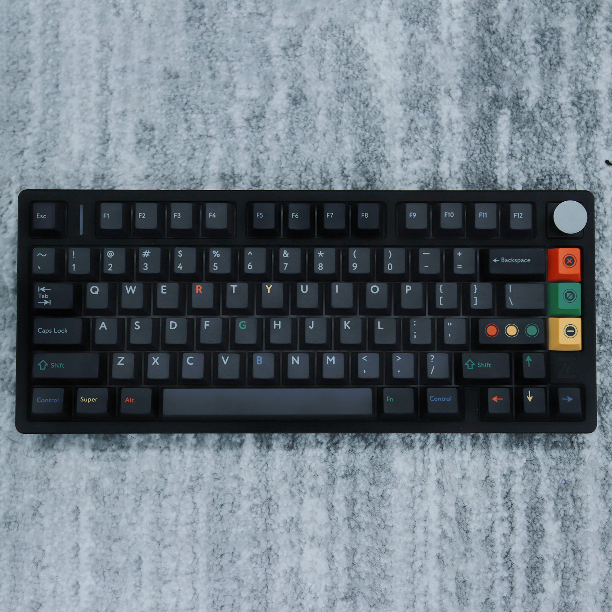 梦键黑灯键帽黑灰配色简约142键大全套PBT热升华用于机械键盘