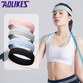 运动发带户外跑步止汗条瑜伽头带发箍健身导汗篮球装 备黑色吸汗带
