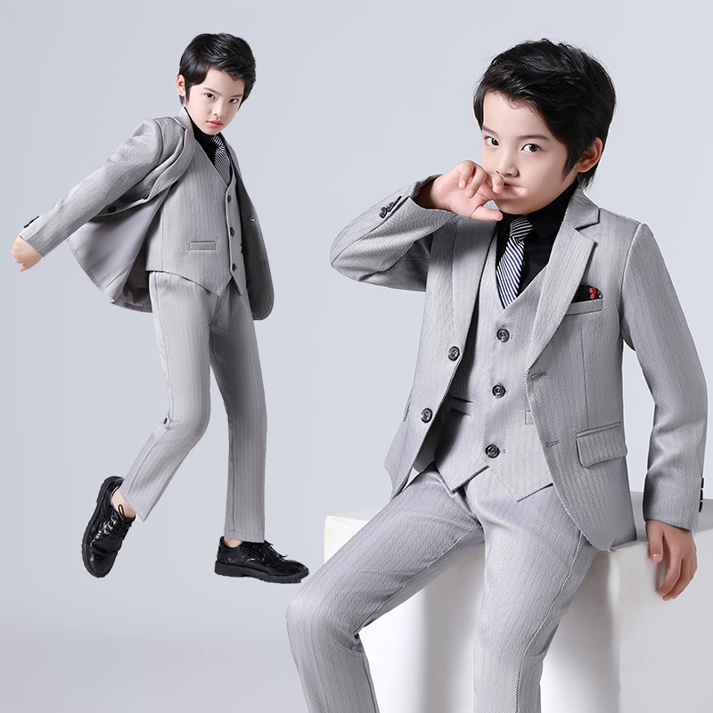 儿童西装套装礼服男童外套钢琴