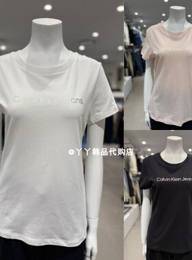 CK JEANS韩国正品直邮代购25春夏47AB807女士时尚简约短袖休闲T恤