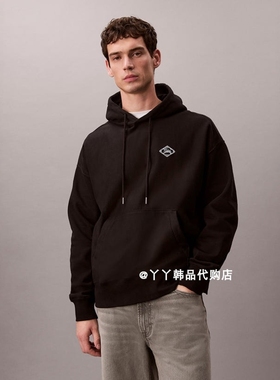 CK JEANS 韩国正品直邮代购25秋4RE202G男士时尚连帽套头休闲卫衣