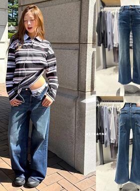 CK韩国代购女士直筒休闲牛仔裤