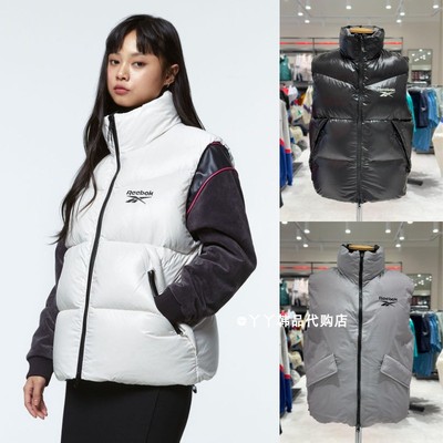 韩国购锐步男女双面立领羽绒马甲