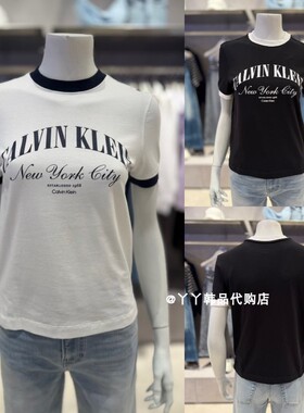 CK JEANS 韩国正品直邮代购26夏47F891G女士时尚百搭短袖休闲T恤