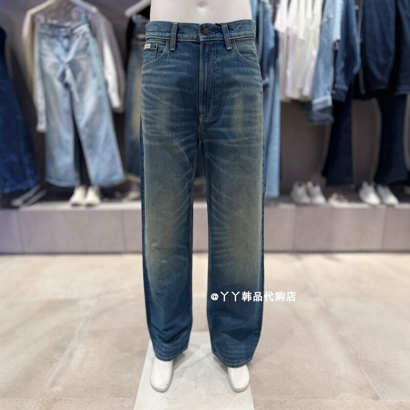 CK JEANS 韩国正品直邮代购26春4RF941G男士时尚阔腿休闲牛仔裤