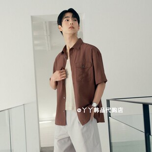 Bridge 26夏M1WS3185男士 纯色短袖 韩国正品 衬衫 Mind 时尚 直邮代购