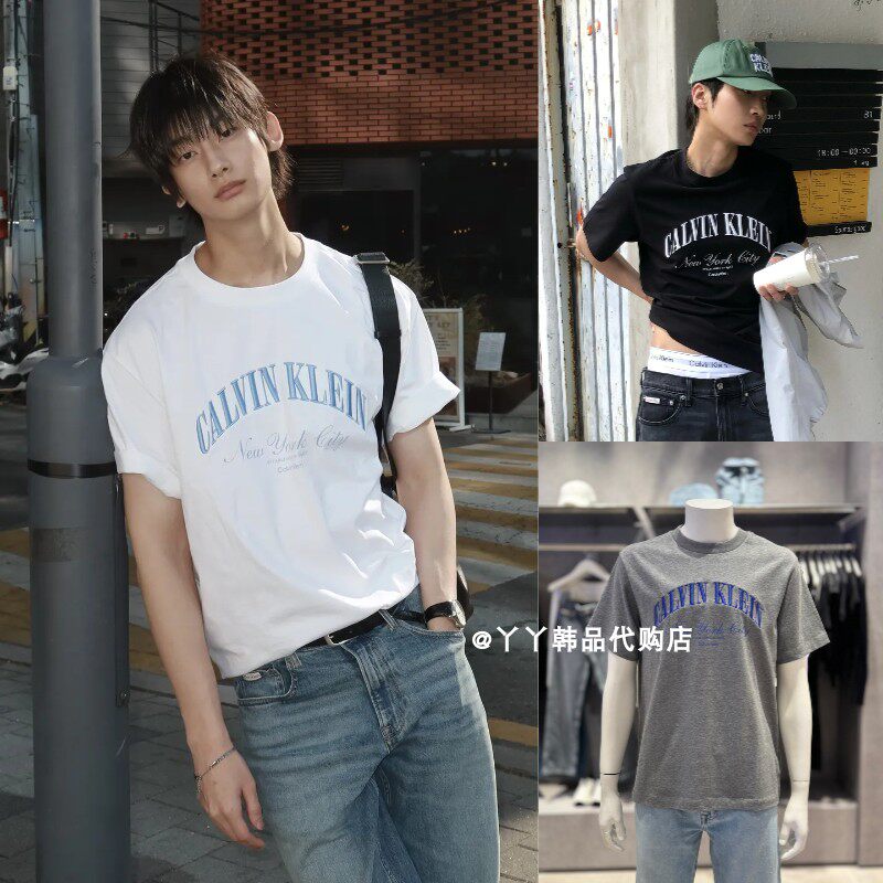 CK JEANS 韩国正品直邮代购26夏4RF820G男士时尚百搭短袖休闲T恤