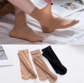 6双永春加长短袜加厚耐穿防勾丝天鹅绒中筒袜肤色女春秋款 不透肉