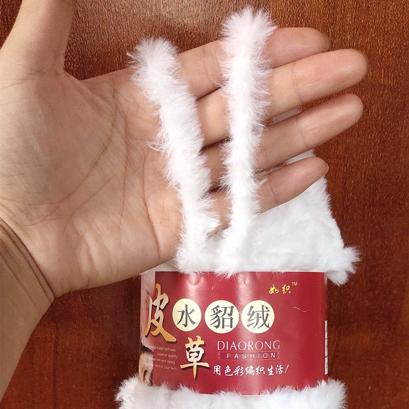 仿皮草儿童围脖毛线送男友醒狮帽