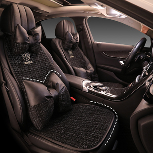 q2l半包围座椅套亚麻四季 汽车坐垫奥迪q3 座套女 a6l q5l a4l