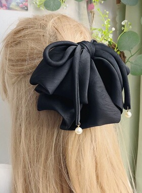 东大门新款醋酸蝴蝶结发夹女后脑勺盘发抓夹高级感气质鲨鱼夹头饰