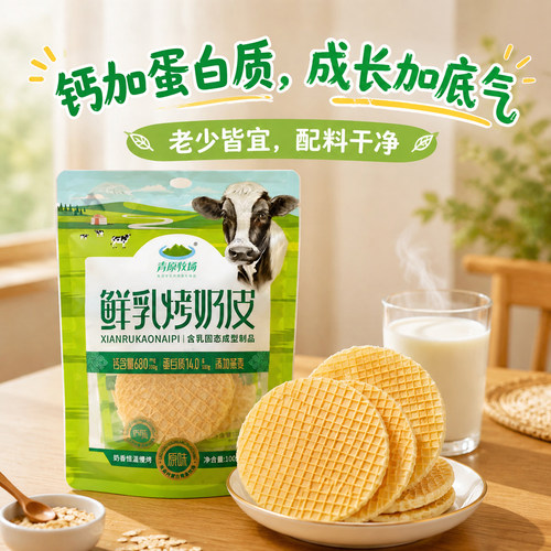 青原牧场鲜乳烤奶皮添加牛奶高钙奶制品青海内蒙古特产休闲零食
