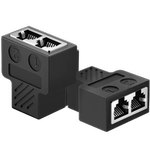 达而稳 网线一分二分线器转接口对接头网络转接头一拖二/四分配器