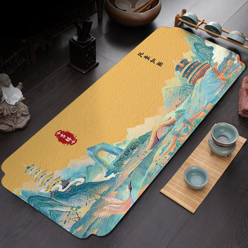 中式吸水茶巾茶杯垫茶具盖布