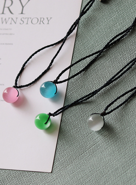 猫眼石项链闺蜜学生女款素雅甜美