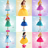 迪士尼圆珠笔铅笔冰雪人物摆件白雪公主可爱3d卡通笔爱莎儿童玩具