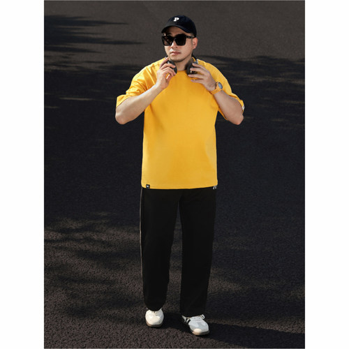 男女款夏季基础休闲落肩短袖t恤