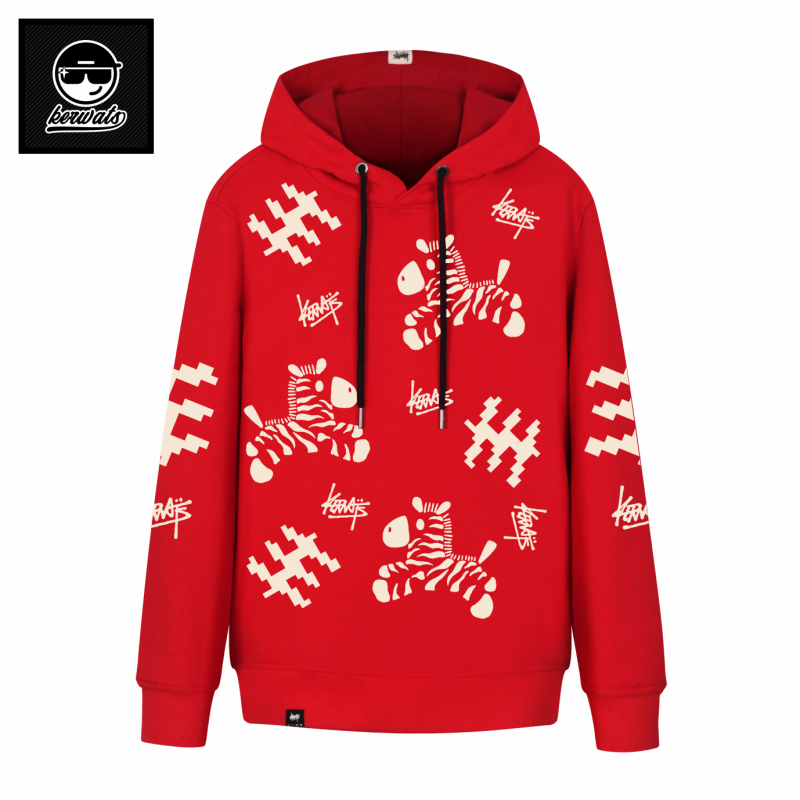 2026马年红色上衣男女连帽衫卫衣