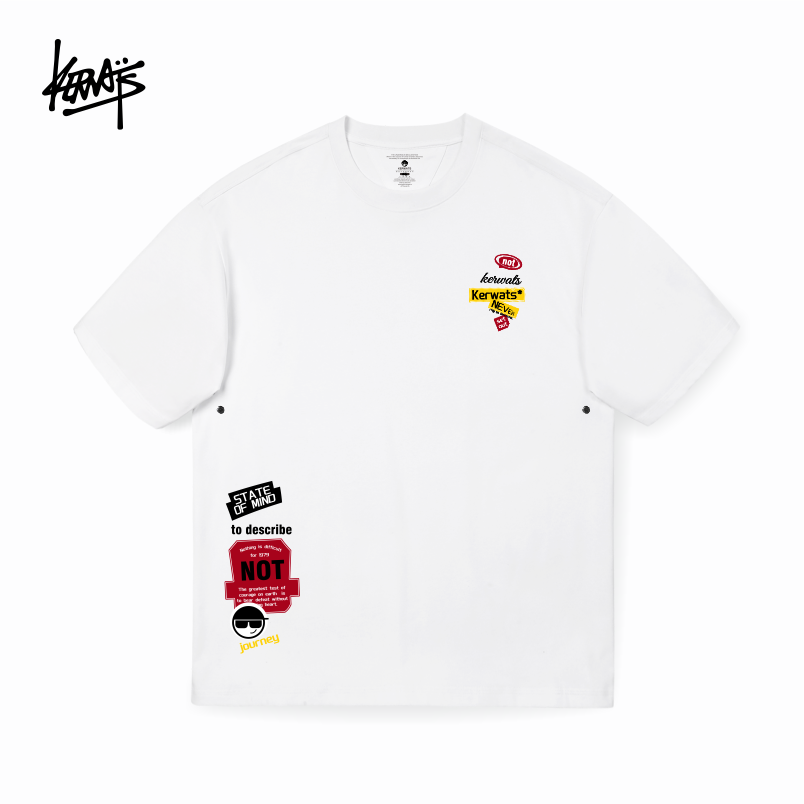 字母印花无性别图标短袖体恤圆领