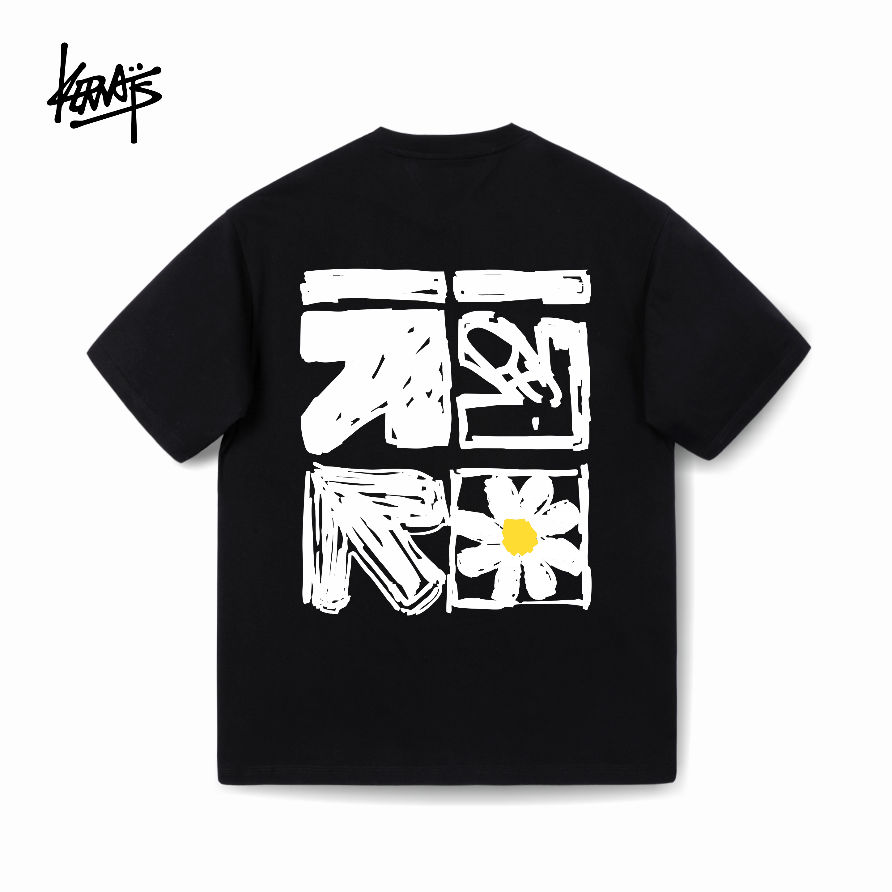 大码无性别短袖印花箭头英文