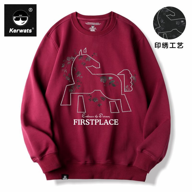 春秋冬男女情侣纯棉休闲圆领卫衣