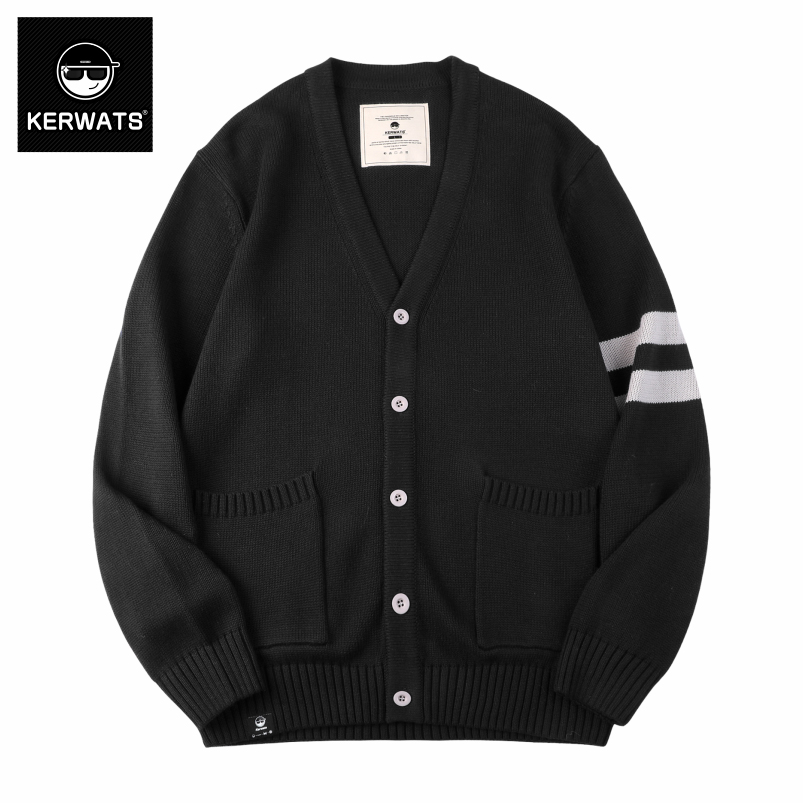 开衫外穿针织衫纯棉粗针衣男百搭