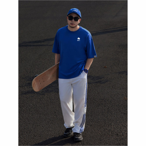 男女款夏季基础休闲落肩短袖t恤