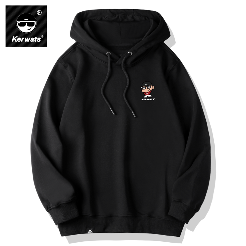 KERWATS可维斯品牌大码男女情侣无性别卡通小人胸花简约帽衫卫衣,男装,卫衣,淘宝优惠券,粉丝福利购,淘宝优惠卷