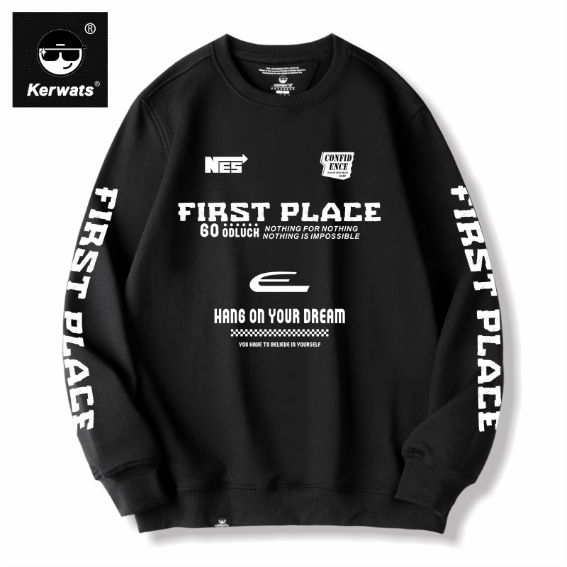 运动卫衣大码图标美式印花