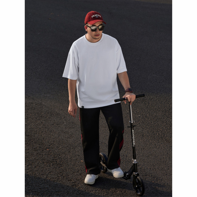 KERWATS品牌大码男装白色纯棉加肥加大春夏季宽松休闲落肩短袖t恤,男装,大码上装,淘宝优惠券,粉丝福利购,淘宝优惠卷