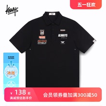 KERWATS可维斯品牌大码 POLO 男女无性别图标字母机车印花冰丝短袖