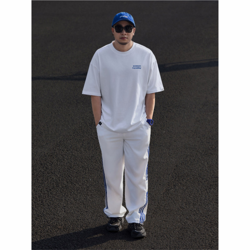 KERWATS品牌大码男装字母胸花美式基础春夏潮胖宽松型圆领短袖T恤,男装,大码上装,淘宝优惠券,粉丝福利购,淘宝优惠卷