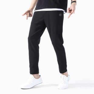 直脚长裤 KERWATS可维斯品牌圆圈印花简约百搭休闲裤 男装 大码 新款