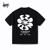 KERWATS日系潮牌创意字母潮牌印花t恤无性别男女重磅落肩夏季 短袖