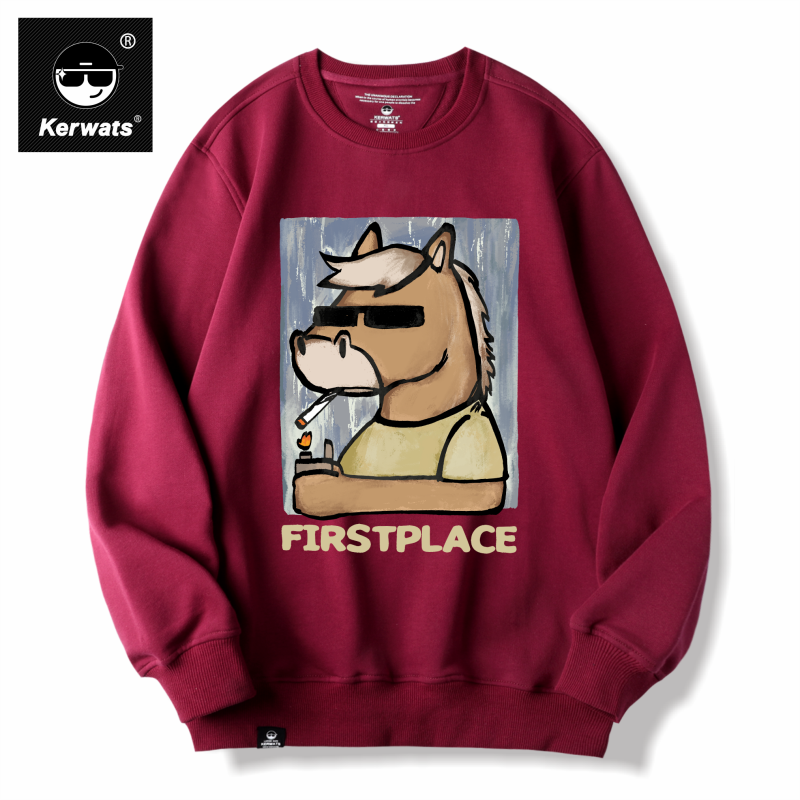 春秋冬男女情侣纯棉潮牌圆领卫衣