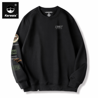 秋冬大码男女款宽松打底圆领卫衣