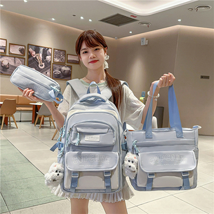 日系ins书包女小学生三到六年级初中生大容量可爱少女心双肩背包