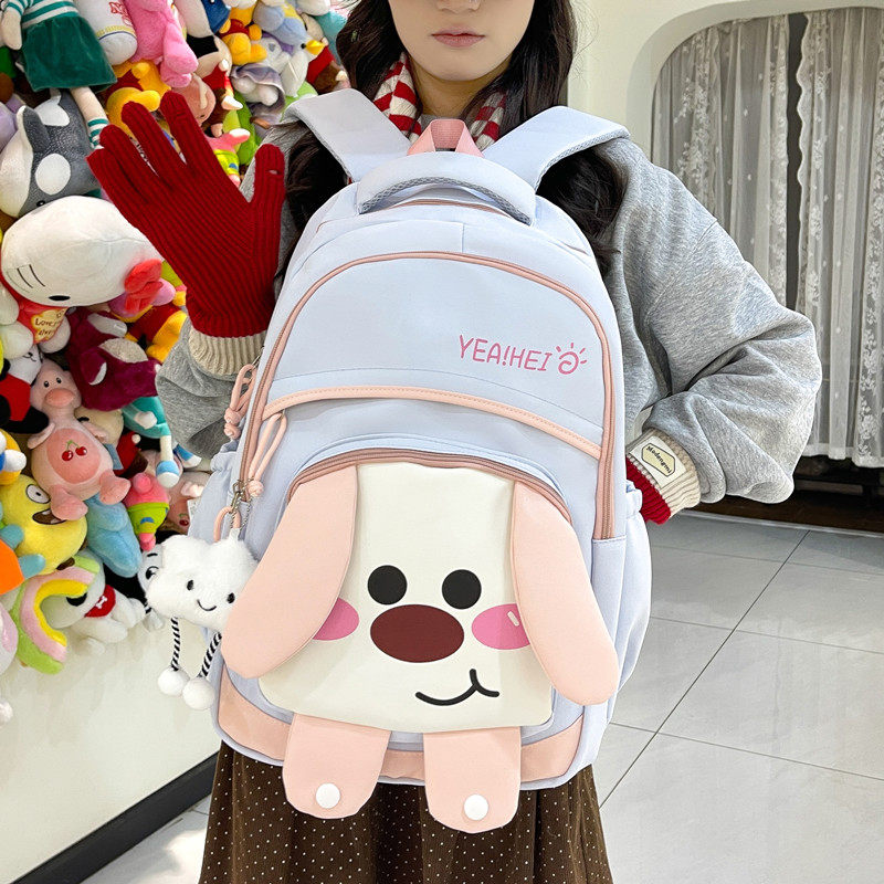 可爱韩版书包女小学生三到六年级超萌卡哇伊初中女生大容量双肩背