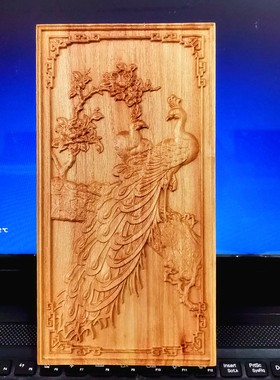 新中式浮雕榆木传统木板画