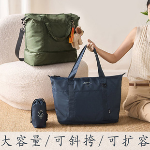 短途行李包折叠旅行包便携可扩容出差旅游可套行李箱挎单肩登机包